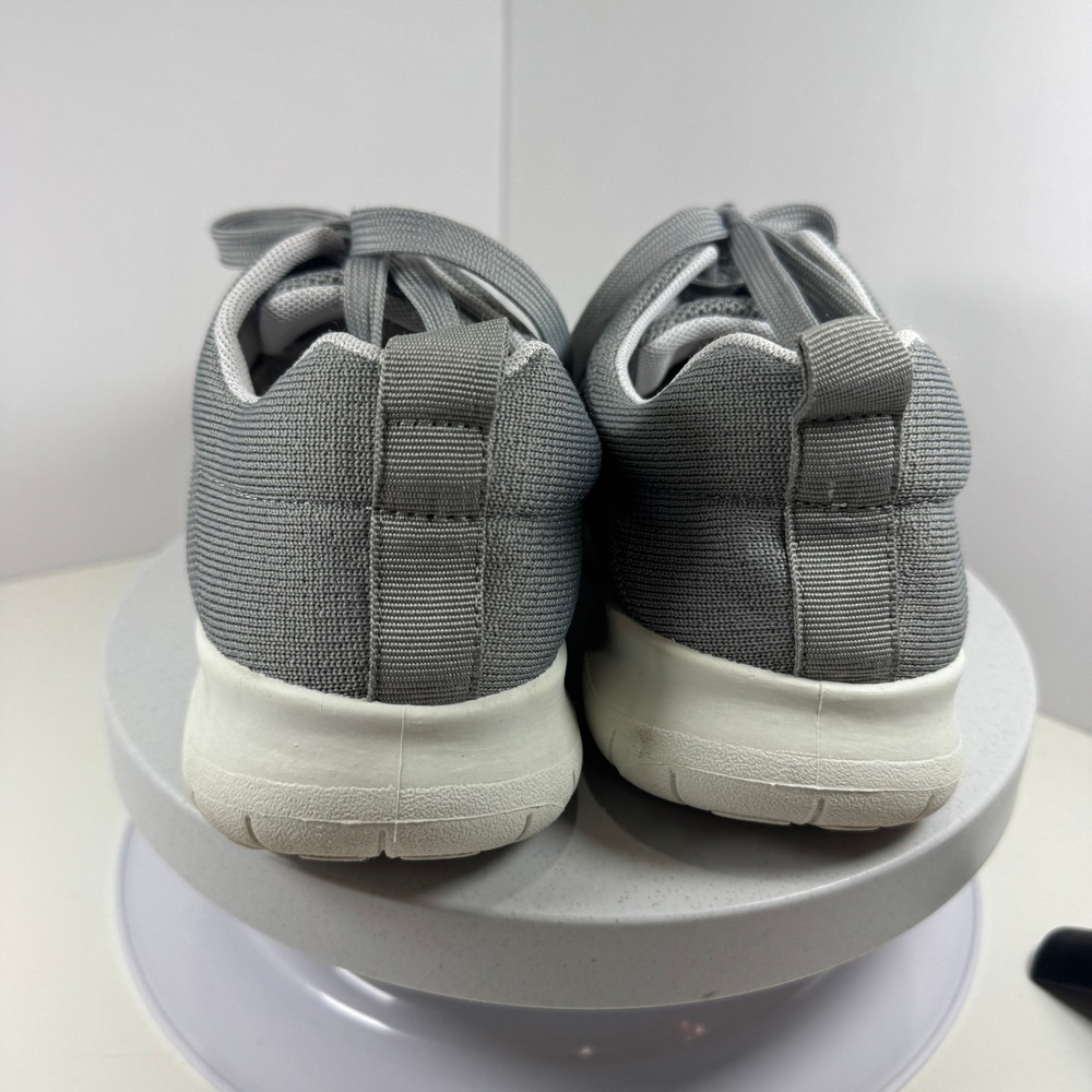 Womens Grey Knit Athletic Shoes Lace Up Comfort Sneakers Size 9M - Picture 6 of 9